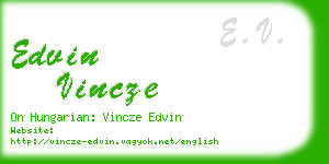 edvin vincze business card
